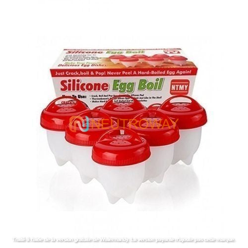 (6pv) Set Cuiseur à Oeufs sans coquille 6 Pièces