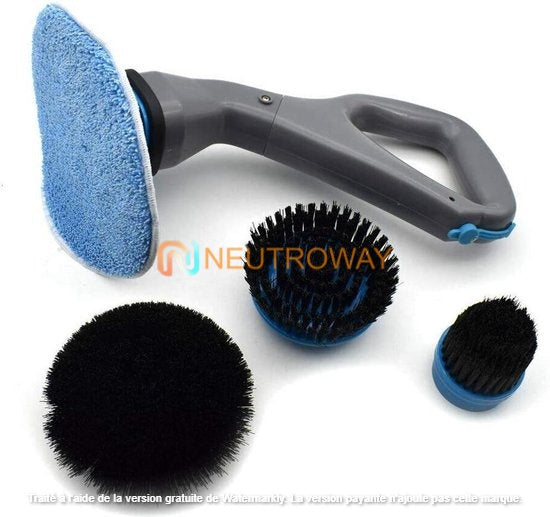 (0.5pv) Muscle Scrubber - Brosse de nettoyage électrique rechargeable - Comprend 3 accessoires - Nettoyant pour piscine / salle de bain